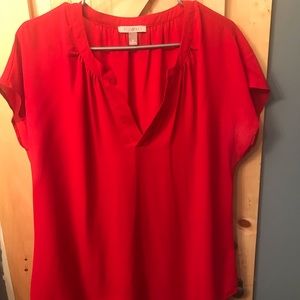 Gorgeous red chiffon blouse Roz&Ali